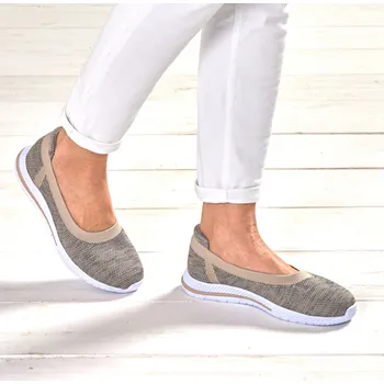 Dámské baleríny Úpletové baleríny béžová 36