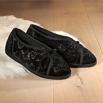 Dámská obuv Domácí obuv Samet antracitová 40