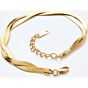 Náramek Náramek hadího vzhledu zlatavá Délka 18 cm + 4 cm prodloužení