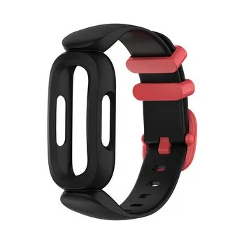 Chytré hodinky Jednobarevný náramek pro Fibit Ace 3,Černo-jahodová