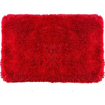 Sada koupelnových doplňků Spirella koupelnová předložka HIGHLAND, vysoký vlas, červená, mikrovlákno, 60 x 90 cm