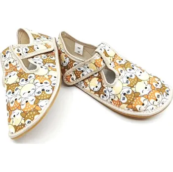 Dívčí bačkory EF Bačkory přezůvky BAREFOOT 395 srnky velikost: 34