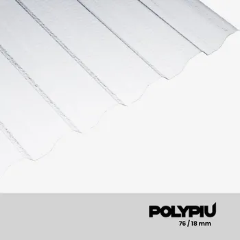 Polykarbonátová deska Trapézový polykarbonát čirá se strukturou krupička Rozměr desky: 1040x2000mm