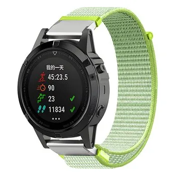 Chytré hodinky Nylonový řemínek 22mm,Žluto-zelená