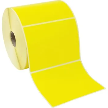 Samolepící etiketa Samolepicí etikety 100x150 mm, 350 ks, žluté papírové pro TTR, role