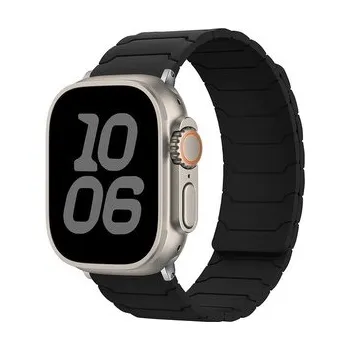 Chytré hodinky Silikonový magnetický řemínek pro Apple Watch 38/40/41/42(S10)mm,černý