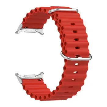 Chytré hodinky Vroubkovaný řemínek pro Samsung Galaxy Watch Ultra,Červená