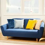 Potah na křeslo modrá 2místná pohovka