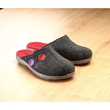 Dámské pantofle Pantofle Knoflíček antracitová 37