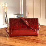 Kabelka Kroko vínová 19 x 4 x 11 cm