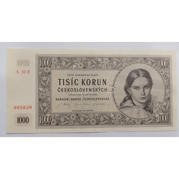1000 korun 1945 S. E 10. Perforace S