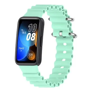 Příslušenství k chytrým hodinkám Vroubkovaný řemínek s přezkou pro Huawei Band 8,Tyrkysový,Huawei Band 8