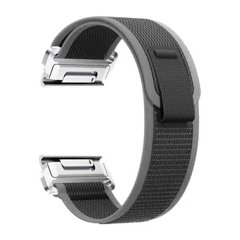 Řemínek na hodinky Nylonový řemínek se stahovacím poutkem 22mm,Černo-Šedý