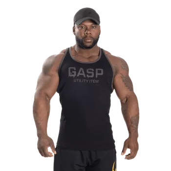 Pánské tílko Gasp RIBBED T-BACK BLACK tank - tílko Gasp černé Velikost: S