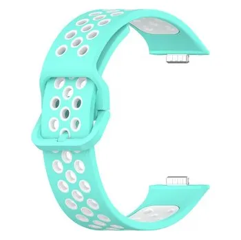 Chytré hodinky Dvojbarevný řemínek pro Huawei Fit 3,Tyrkysovo-Bílá