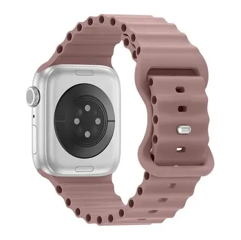 Vroubkovaný řemínek pro Apple Watch 42/44/45/46/49mm,Švestkový