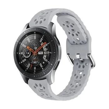 Chytré hodinky Řemínek s perforovanými pacičkami a přezkovým zapínáním 22mm,Šedý