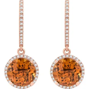 Náušnice Citrínové náušnice s diamanty Ciara