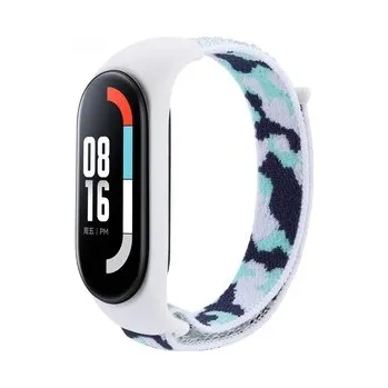 Nylonový řemínek kamufláž Mi Band 8/9/10,Světle-modrá kamufláž