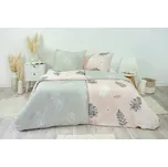 Stanex Ložní povlečení bavlněné - kapradí růžovo-šedé (LS292), 140 x 220 + 90 x 70, Zip