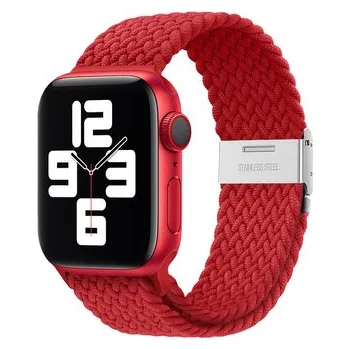 Chytré hodinky Pletený řemínek pro Apple Watch 42/44/45/46/49mm,Červený