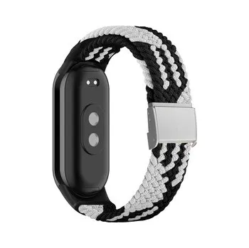 Příslušenství k fitness náramku Pletený náramek pro Mi band 8/9/10,Černo-Bílá,Xiaomi Mi Band 8/9/10