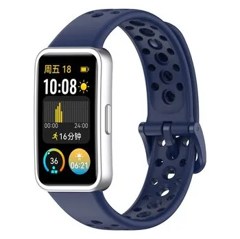 Chytré hodinky Perforovaný řemínek pro Huawei Band 8/9/10,Tmavě modrá