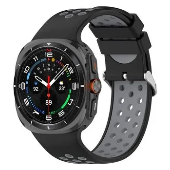 Chytré hodinky Dvojbarevný řemínek pro Samsung Galaxy Watch Ultra,Černo-Šedý