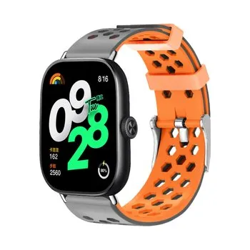 Chytré hodinky Dvojbarevný náhradní řemínek Xiaomi Redmi Watch 4/5,Šedo-oranžový