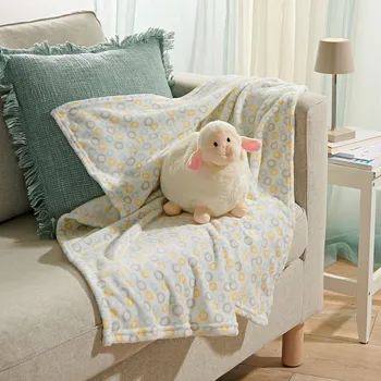 plyšák Ovečka s dekou krémová