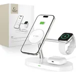 Tech-Protect Bezdrátová rychlá nabíječka pro iPhone, AirPods a Apple Watch - Tech-Protect, A12 MagSafe Wireless Charger White