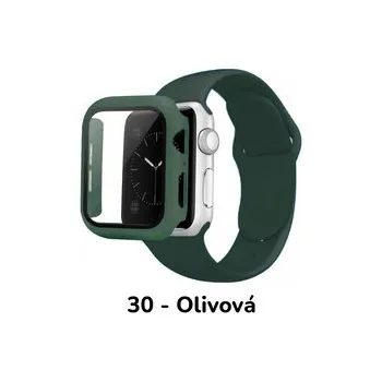 Chytré hodinky Set 3v1 pro Apple Watch,30 - Olivová,41mm,S/M (Pro obvod ruky 13-18 cm)
