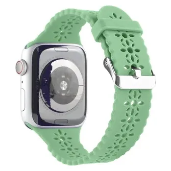Chytré hodinky Řemínek s perforováním a přezkovým zapínáním pro Apple Watch 42/44/45/46/49mm,Zelený