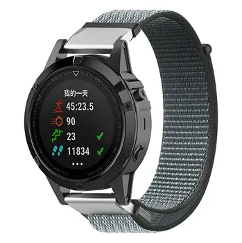 Chytré hodinky Nylonový řemínek 22mm,Šedo-modrá