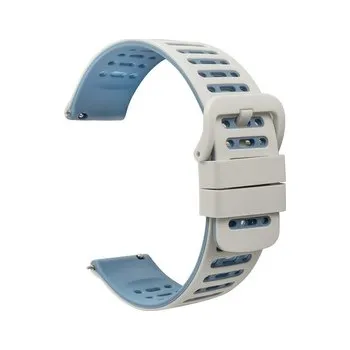 Chytré hodinky Dvojbarevný řemínek s přezkou 22mm,Béžovo-světlemodrý