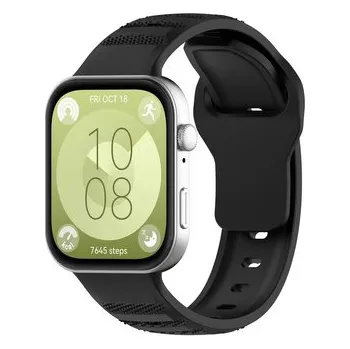 Příslušenství k chytrým hodinkám Vroubkovaný řemínek pro Huawei Fit 3,Černý