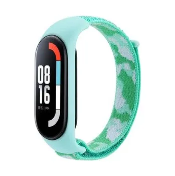 Chytré hodinky Nylonový řemínek kamufláž Mi Band 3/4/5/6/7,Světle-zelená kamufláž
