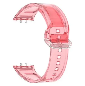 Silikonový průhledný řemínek měnící barvu pro Samsung Galaxy Fit 3,Červeno-růžový