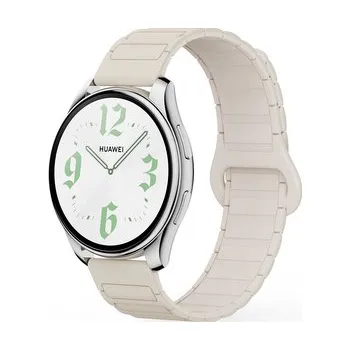 Chytré hodinky Dvojbarevný magnetický řemínek 22mm,Béžový