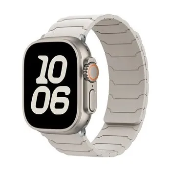 Chytré hodinky Silikonový magnetický řemínek pro Apple Watch 38/40/41/42(S10)mm,Hvězdně bílý