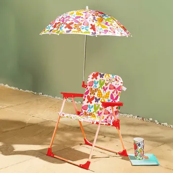Dětské křesílko se slunečníkem Motýli 000