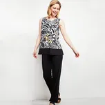 Top černá/bílá 3XL