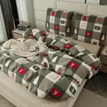 Povlečení z mikrovlákna CHRISTMAS SOCKS zelené Rozměr povlečení: 70 x 90 cm | 140 x 220 cm