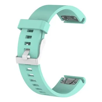 Chytré hodinky QuickFit silikonový hladký řemínek s přezkou 20mm,Tyrkysový