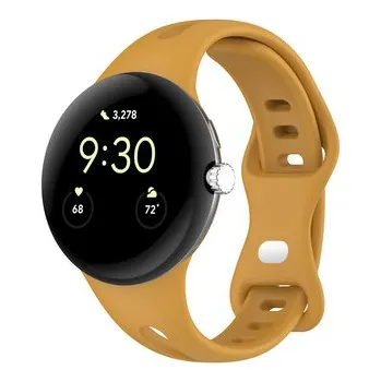 Chytré hodinky Jednobarevný náhradní řemínek Google Pixel Watch,Žluto-oranžová