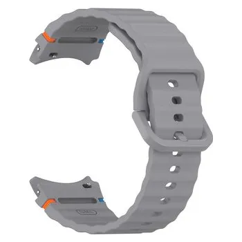 Chytré hodinky Vroubkovaný řemínek s barevnou přezkou pro Samsung Galaxy Watch 7,Tmavě šedá