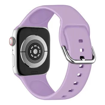 Chytré hodinky Jednobarevný řemínek s přezkou pro Apple Watch 42/44/45/46/49mm,Levandulová