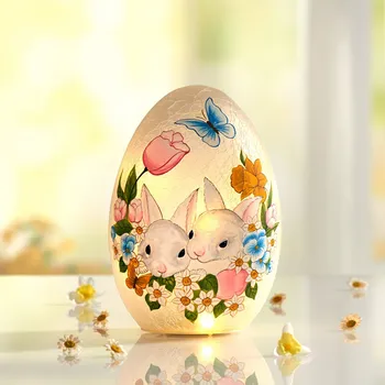 Velikonoční dekorace LED skleněné vejce Eldo