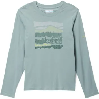 Chlapecké tričko Columbia Dobson Pass™ LS Graphic Tee J 1954931461 - crushed blue/hillscape M