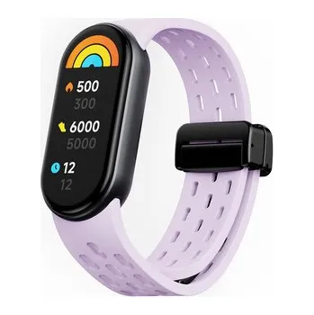 Chytré hodinky Silikonový řemínek s magnetickým zapínáním Mi band 8/9/10,Lila
